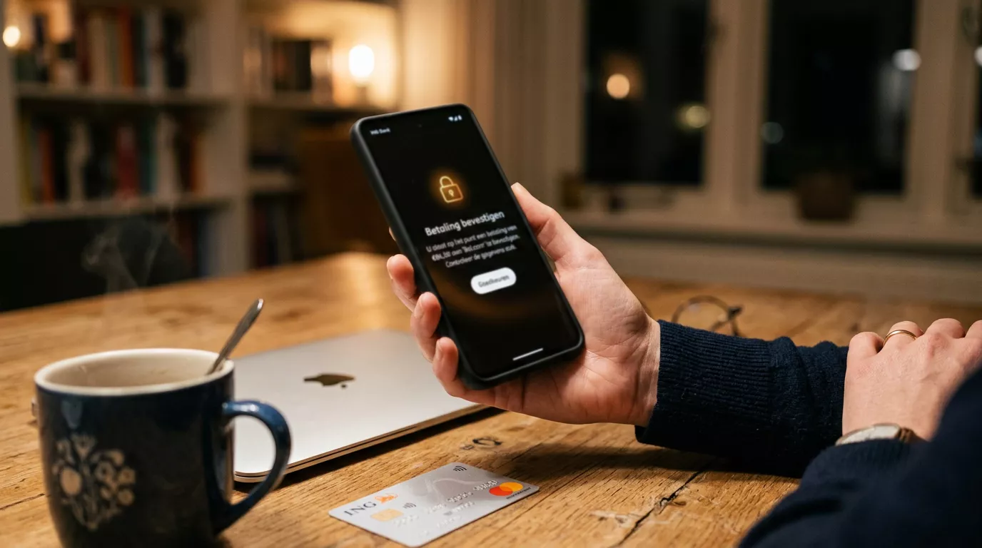 Sterke klantauthenticatie met 3DS2.2 op smartphone tijdens een Mastercard-wedstorting
